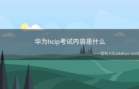 华为hcip考试内容是什么