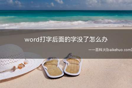 word打字后面的字没了怎么办