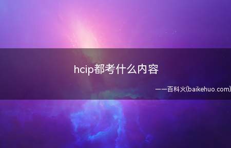 hcip都考什么内容