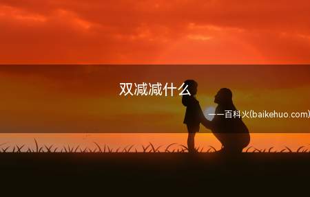 双减减什么(双减减什么不知道的小伙伴来看看小编今天的分享吧!)