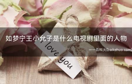 如梦宁王小允子是什么电视剧里面的人物