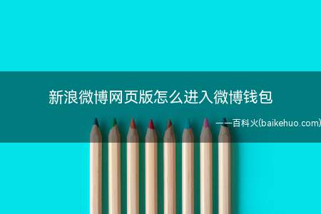 新浪微博网页版怎么进入微博钱包（新浪微博网页版进入微博钱包的方法）