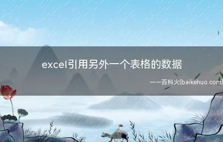 excel引用另外一个表格的数据(excel怎么引用另外一个表格的数据)