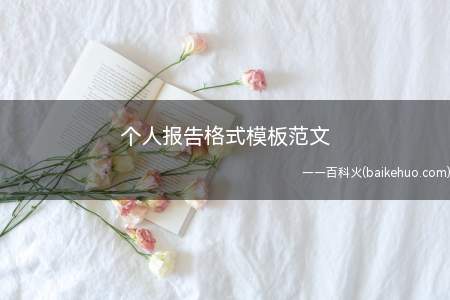个人报告格式模板范文(个人报告格式模板范文怎么写)