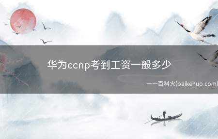 华为ccnp考到工资一般多少