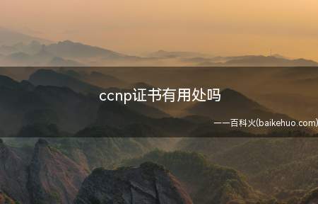 ccnp证书有用处吗