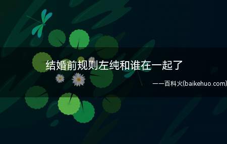 结婚前规则左纯和谁在一起了