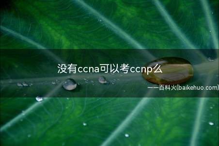 没有ccna可以考ccnp么(没有ccna可以考cnp吗)