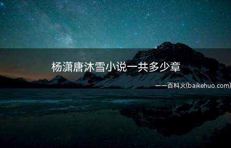 杨潇唐沐雪小说一共多少章