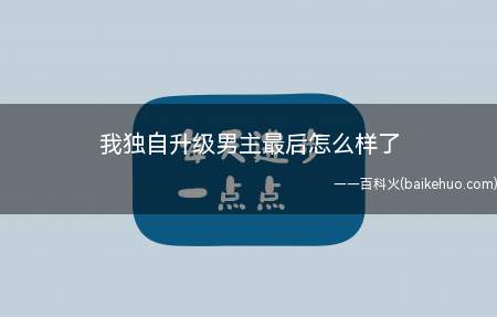 我独自升级男主最后怎么样了