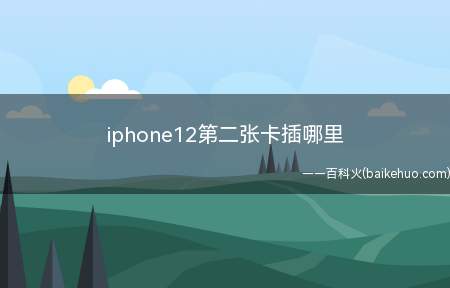 iphone12第二张卡插哪里(iphone12第二张卡插哪里的具体操作步骤)