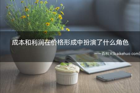 成本和利润在价格形成中扮演了什么角色