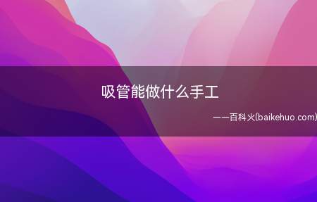 吸管能做什么手工（吸管能做什么手工我们一起来了解一下吧!）