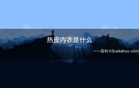 热皮内衣是什么不知道的小伙伴来看看小编今天的分享吧!