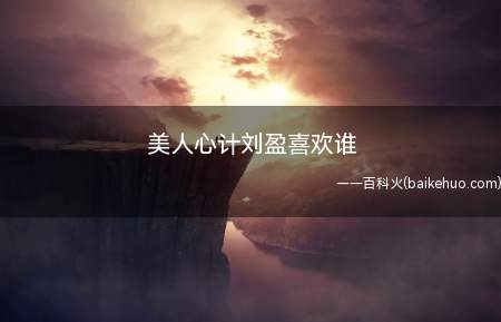 美人心计刘盈喜欢谁