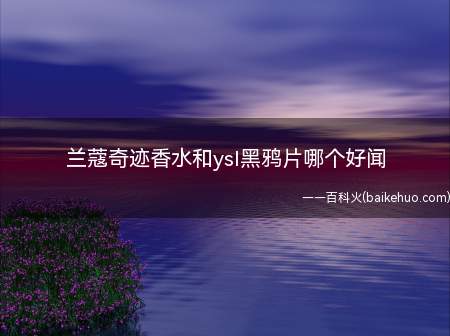兰蔻奇迹香水和ysl黑鸦片哪个好闻