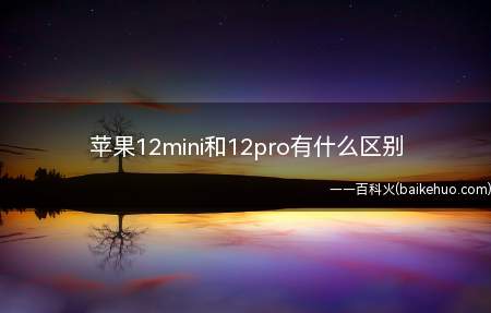 苹果12mini和12pro有什么区别（iPhone12mini演示机）
