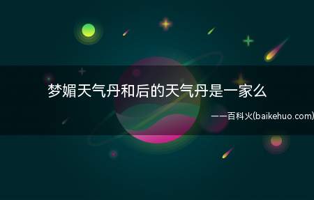 梦媚天气丹和后的天气丹是一家么(梦媚天气丹是个代理商而已)