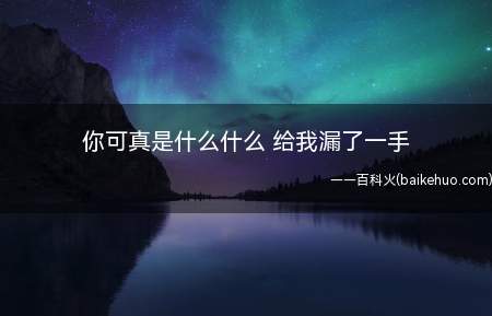 你可真是什么什么 给我漏了一手(你可真是什么 给我漏了一手)