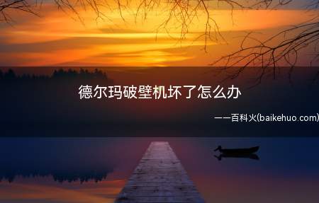 德尔玛破壁机坏了怎么办