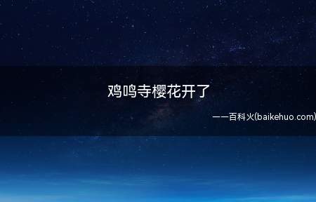 鸡鸣寺樱花开了是什么意思(鸡鸣寺樱花开了这个梗出自一位学生的请假条)