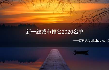新一线城市排名2020名单