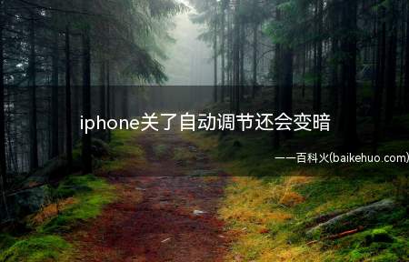 iphone关了自动调节还会变暗(iphone关了自动调节还会变暗的具体操作步骤)