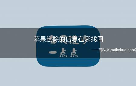 苹果删除的信息在哪找回(演示机型:Iphone 12)