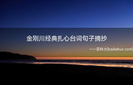 金刚川经典扎心台词句子摘抄