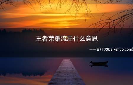 王者荣耀流局什么意思