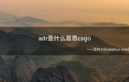 adr是什么意思csgo(csgo中adr是什么意思)