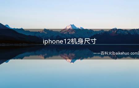 iphone12机身尺寸（演示机型:Iphone 12）