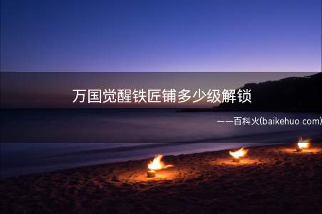 万国觉醒铁匠铺多少级解锁