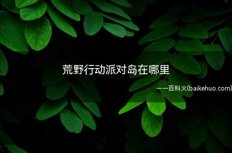 荒野行动派对岛在哪里