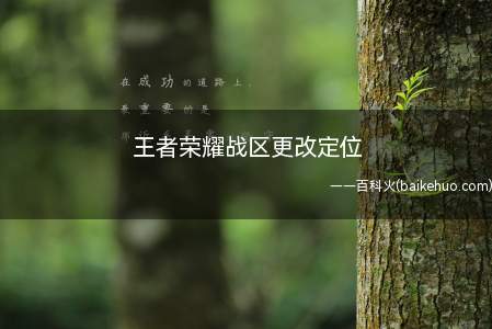 王者荣耀战区更改定位(王者荣耀怎么设置可以打招呼)