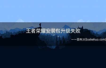 王者荣耀安装包升级失败(王者荣耀安装包升级失败介绍)