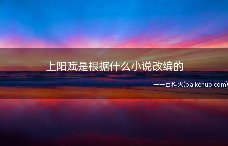上阳赋是根据什么小说改编的（上阳赋是根据什幺小说改编的）
