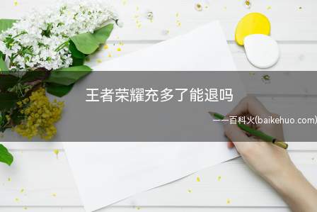 王者荣耀充多了能退吗