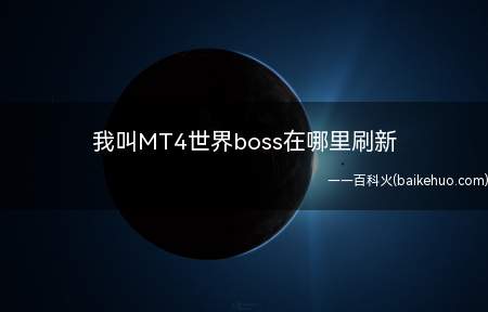 我叫MT4世界boss在哪里刷新