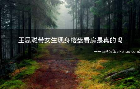 王思聪带女生现身楼盘看房是真的吗