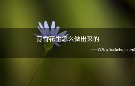 蒜香花生怎么做出来的(蒜香花生怎么做出来的具体操作步骤)