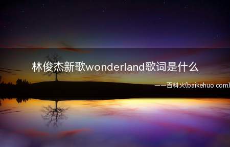林俊杰新歌wonderland歌词是什么