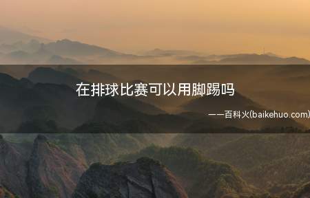 在排球比赛可以用脚踢吗(在排球比赛可以用脚踢吗 蚂蚁庄园8月28日答案)
