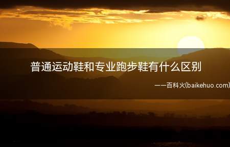 普通运动鞋和专业跑步鞋有什么区别