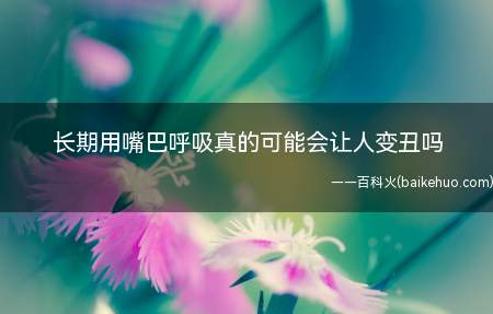 长期用嘴巴呼吸真的可能会让人变丑吗