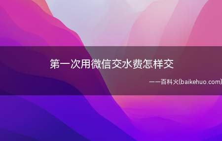 第一次用微信交水费怎样交(演示机型:Iphone 12)