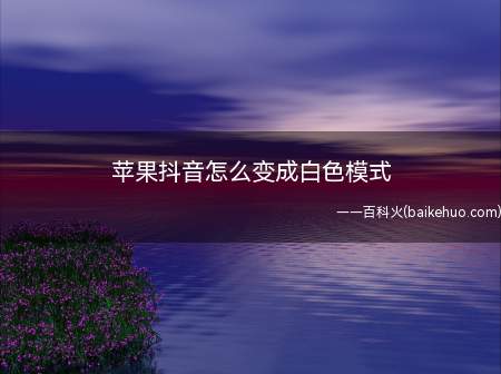 苹果抖音怎么变成白色模式