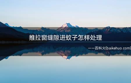 推拉窗缝隙进蚊子怎样处理