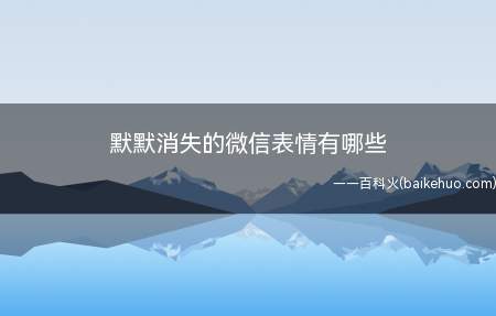 默默消失的微信表情有哪些(默默消失的微信表情怎么打出来)