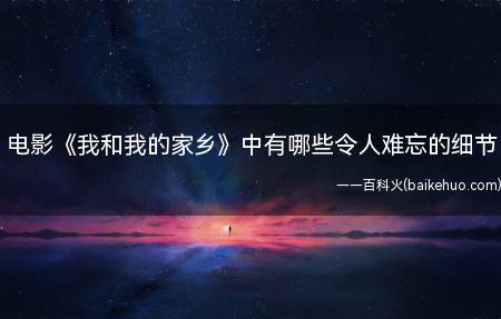 电影《我和我的家乡》中有哪些令人难忘的细节